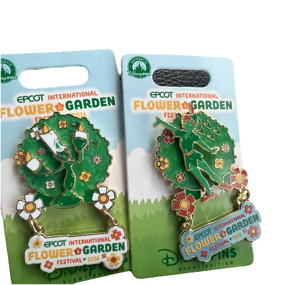 2026 Disney Epcot Flower & Garden Festival LR Event Pins 10 pin Set w/ Passport - Picture 4 of 6
